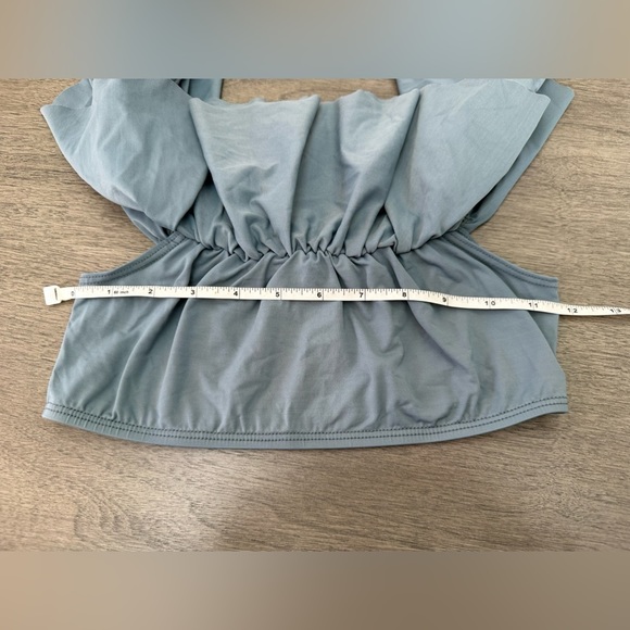 L*space Ruffle Swim off the shoulder Slated Glass Blue bikini set size S… - Picture 10 of 15